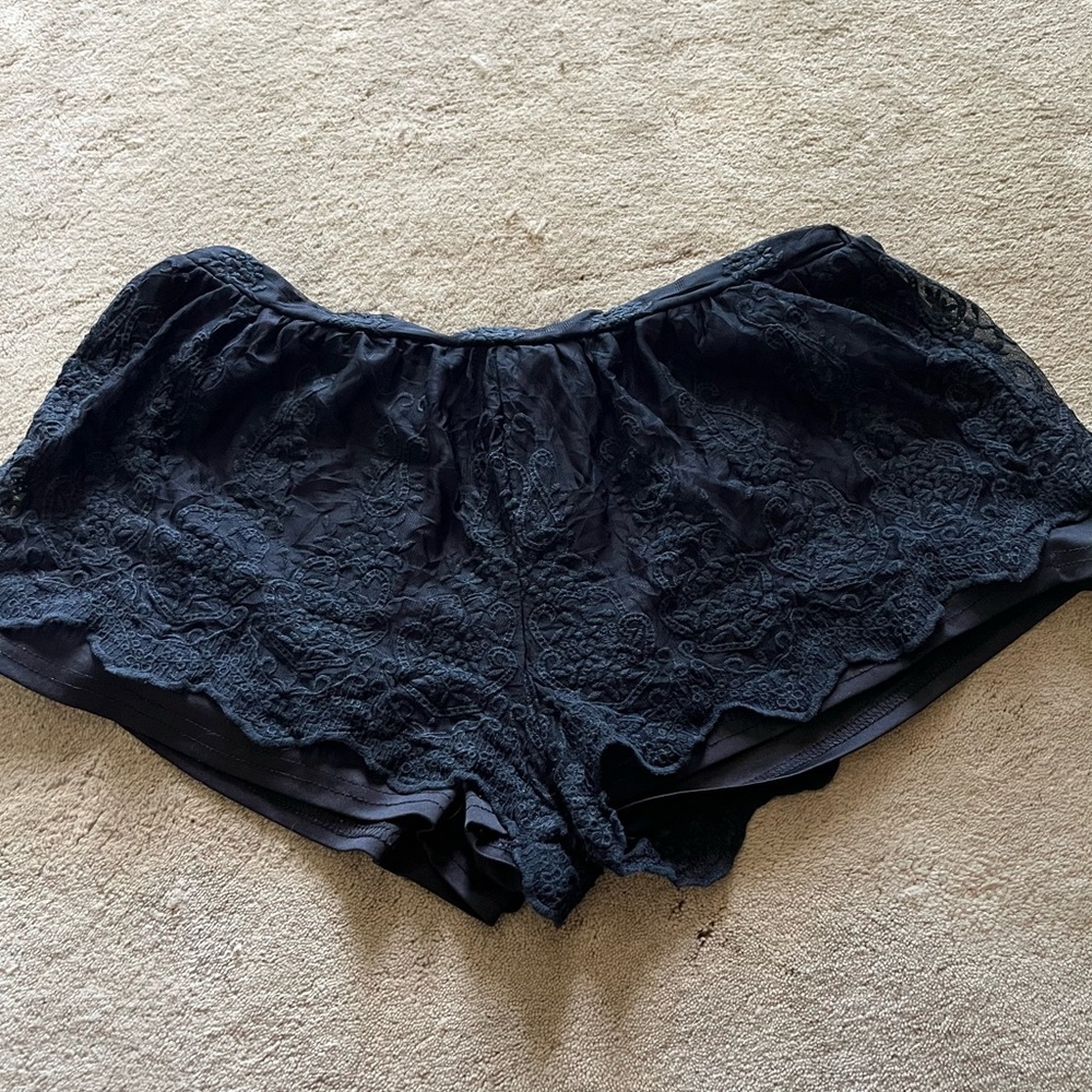 Tobi Black Lace Short Shorts